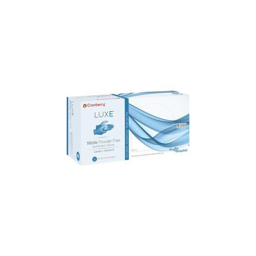 Cranberry CR3666 LUXE Nitrile Examination Gloves Vitamin E Small 300/Bx Cranberry CR3666 LUXE Nitrile Examination Gloves Vitamin E Small 300/Bx